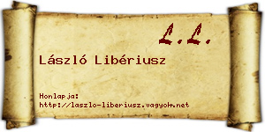 László Libériusz névjegykártya